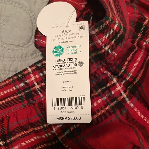 Carter’s 6 Red Plaid Flannel Skirt - Picture 4 of 4